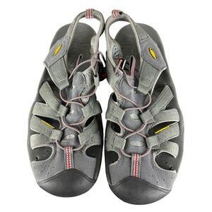 KEEN‎ Newport H2 Water Sandals Men's Size 11.5 Gray Red Sport Fisherman